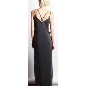 Hi lo dusty pink detailed strap dress